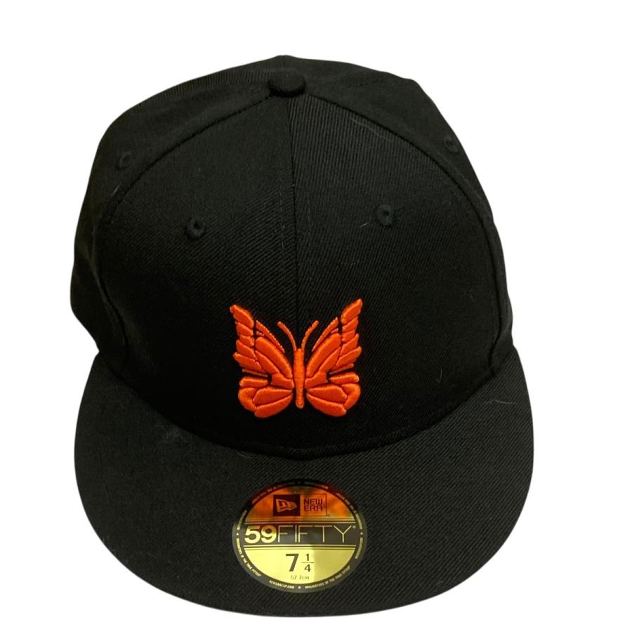 値下げ】Needles×New Era 刺しゅうキャップ ブラック サイズ：71/4 (EC