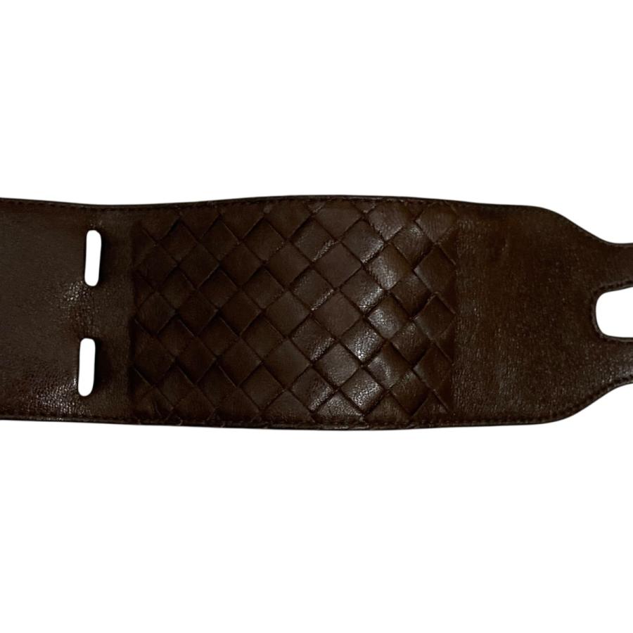 ボッテガヴェネタ　レザーブレスレット　ダークブラウン BOTTEGA VENETA（ボッテガ・ヴェネタ） レザーブレスレット ブラウン