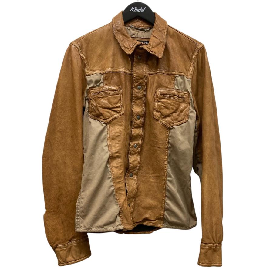 ドルチェ＆ガッバーナ ヴィンテージ加工 レザージャケット DOLCE&GABBANA（ドルチェ & ガッバーナ） ドルチェアンドガッバーナ