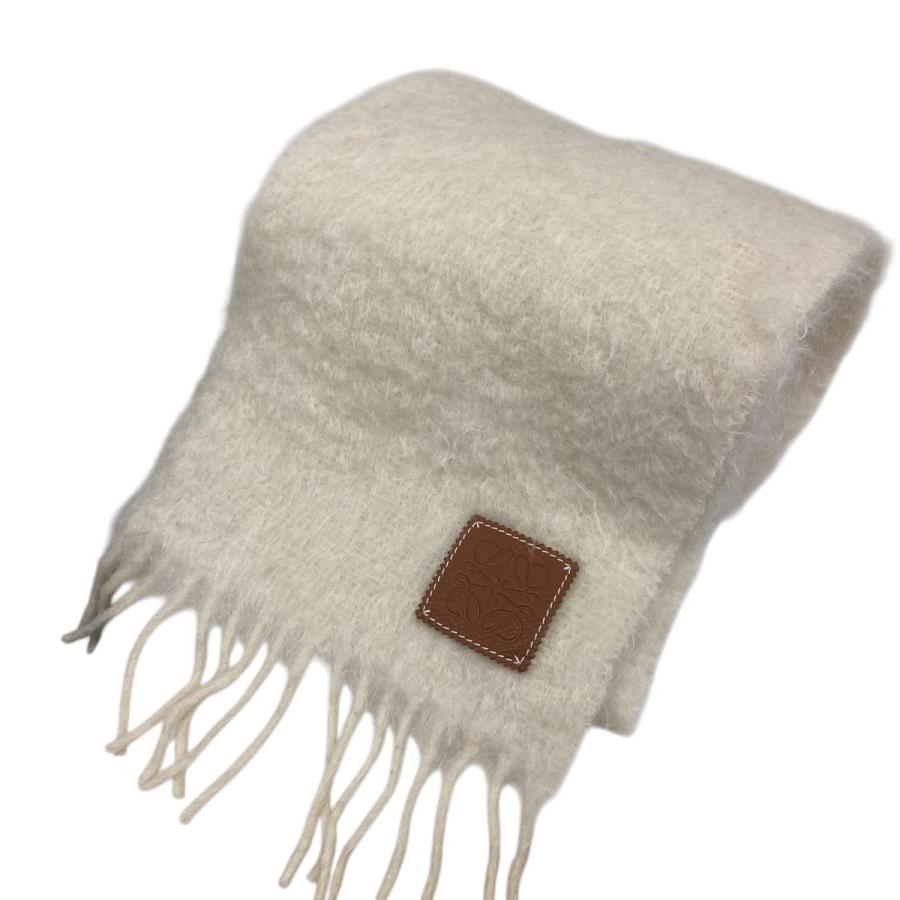 LOEWE（ロエベ） モヘアマフラー A-28003861 アイボリー サイズ：ONE