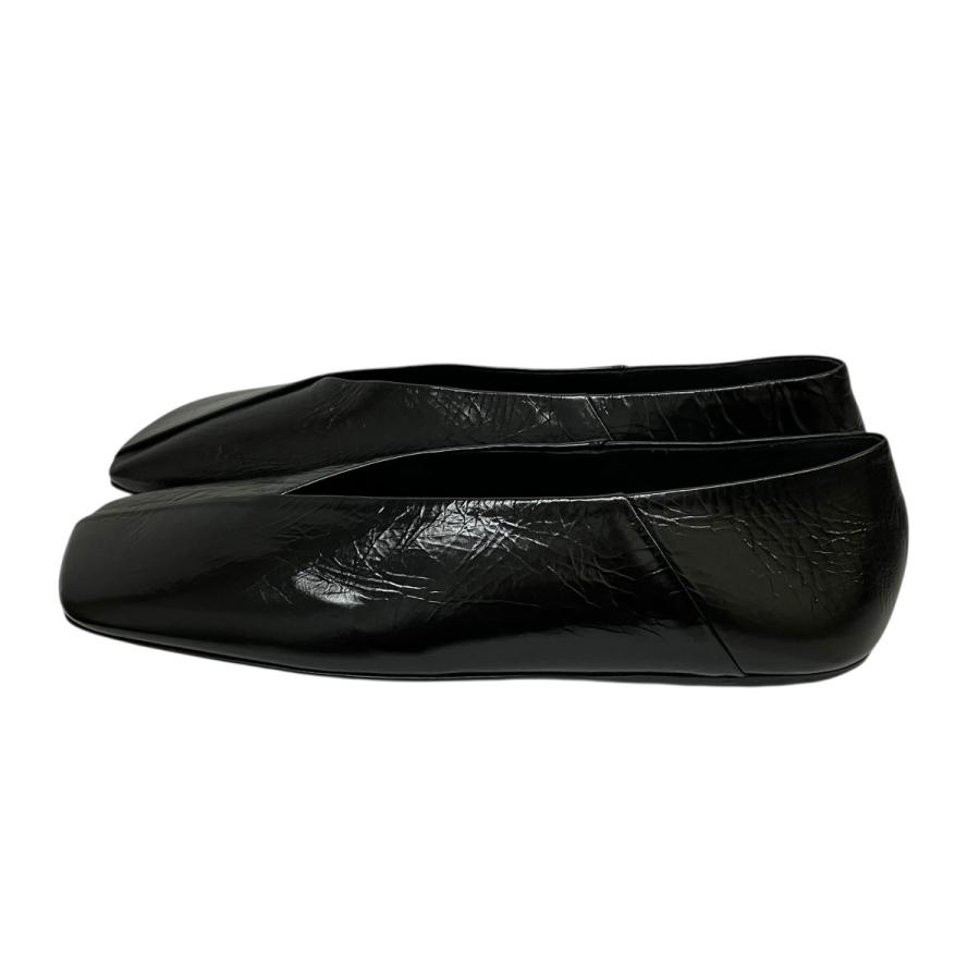 新品未使用 JIL SANDER サンダル ブラック スクエアトゥ サイズ37 JIL SANDER（ジルサンダー） スクエアトゥ バレーレザーシューズ