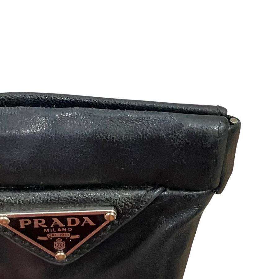 PRADA（プラダ） ロゴプレートミニバッグ 1NR002 ブラック サイズ