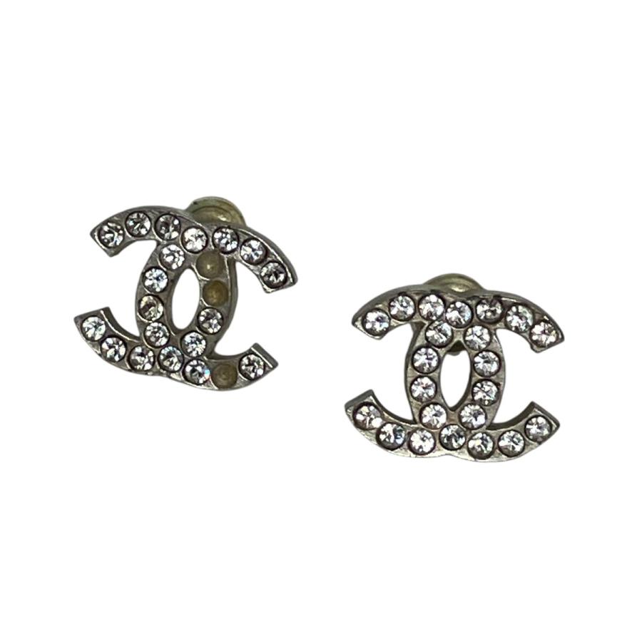 CHANEL（シャネル） ココマークラインストーンピアス シルバー サイズ