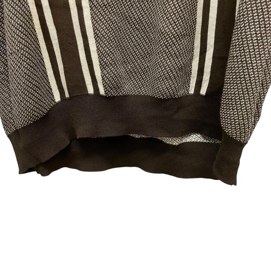 プラダ PRADA 15SS geometric knit シルク混Vネックニット UMA333 ブラウン サイズ：52_3