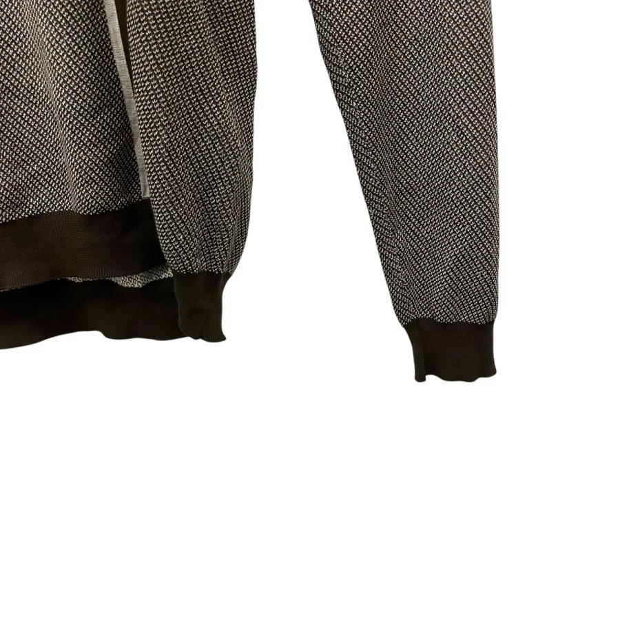 プラダ PRADA 15SS geometric knit シルク混Vネックニット UMA333 ブラウン サイズ：52_4
