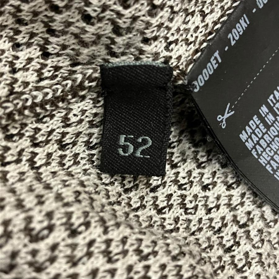 プラダ PRADA 15SS geometric knit シルク混Vネックニット UMA333 ブラウン サイズ：52_5
