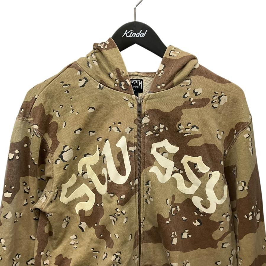 STUSSY（ステューシー） カモ柄ジップパーカー ベージュ サイズ：M
