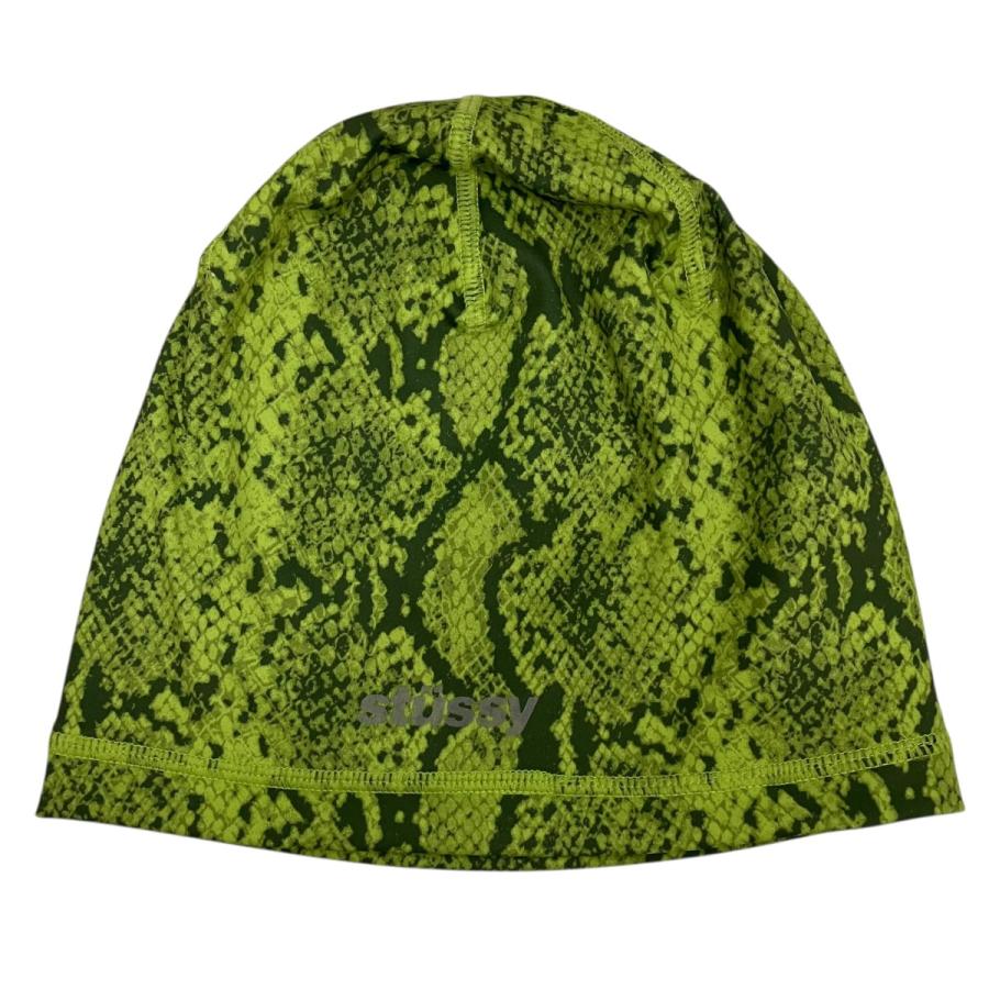 STUSSY ステューシー　Sロゴ クロシェハット 良品　くすみ系グリーン STUSSY（ステューシー） 【値下げ】stussy Reversible Tech Skullcap