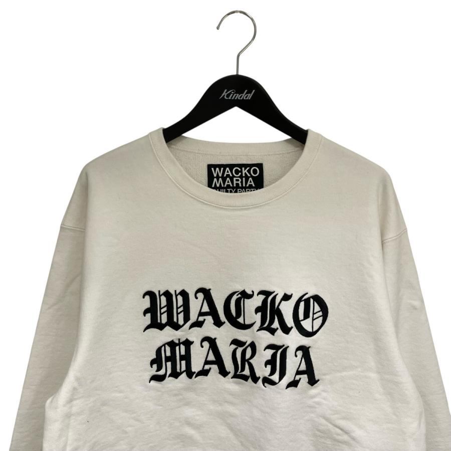 WACKO MARIA（ワコマリア） ロゴ刺しゅうスウェット ホワイト サイズ