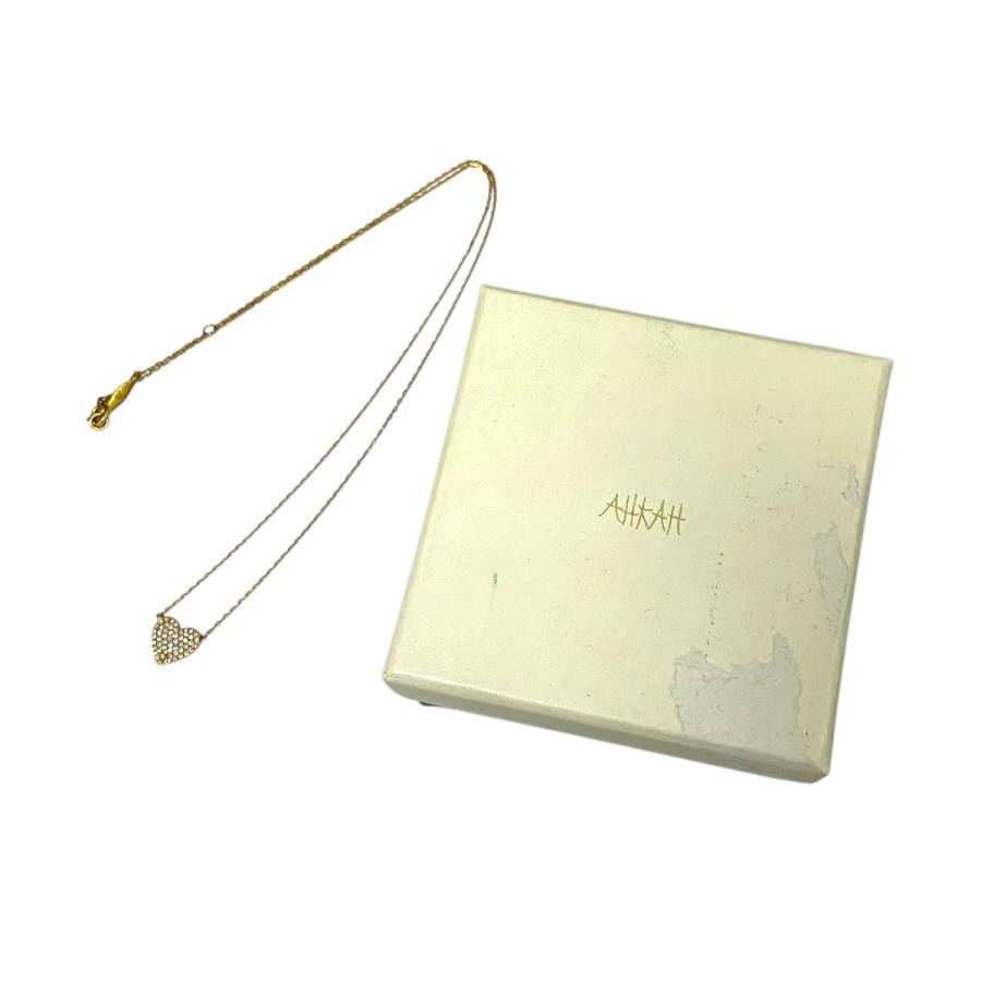 AHKAH（アーカー） ハートパヴェミディ ネックレス イエローゴールド