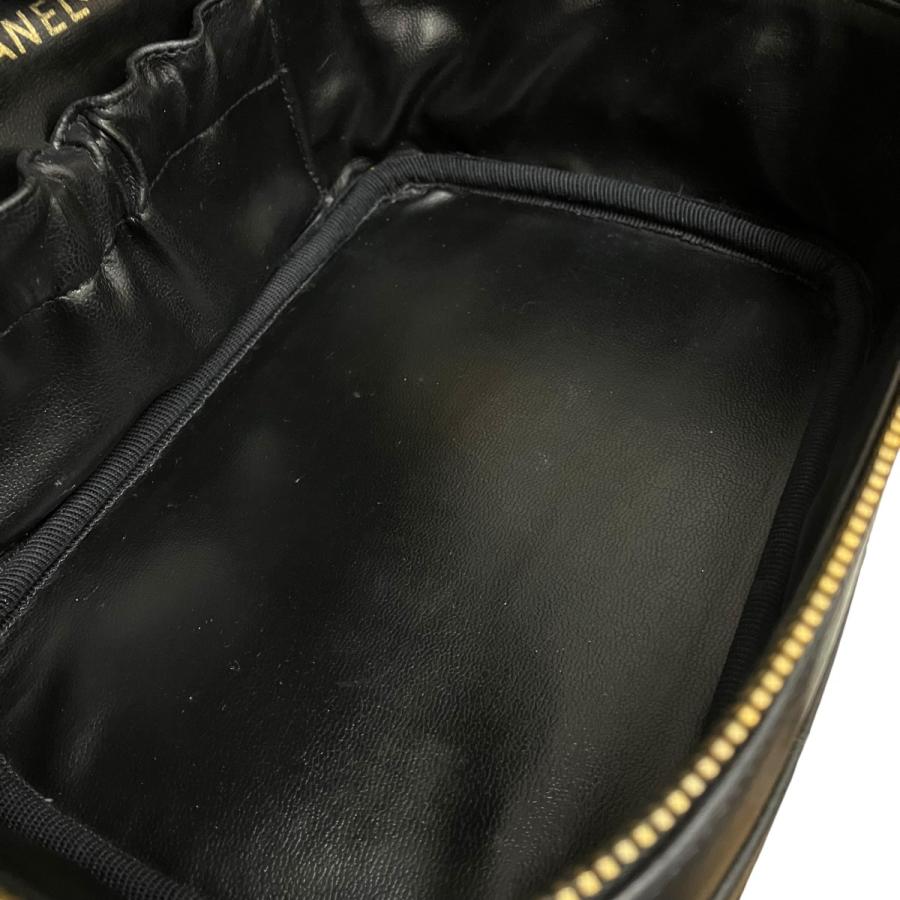 シャネル CHANEL ラムスキンバニティバッグ ブラック サイズ：ONE SIZE_7