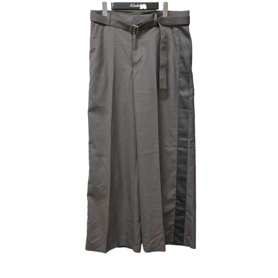 sacai（サカイ） ベルテッドサイドラインパンツ 25-03711M オリーブ