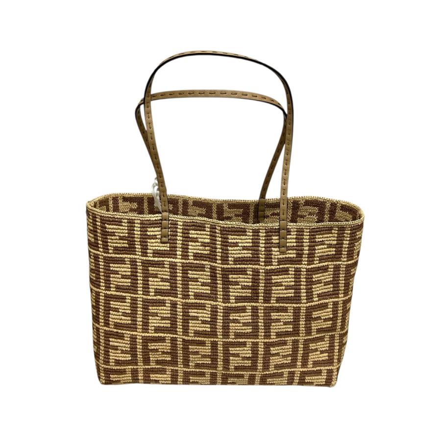 FENDI（フェンディ） ロール エンブロイダリーハンドバッグ L ズッカ柄 