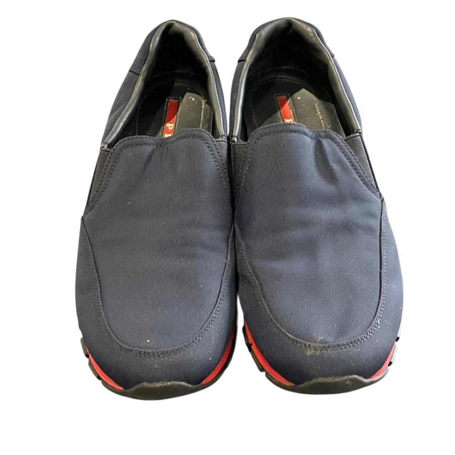 PRADA（プラダ） スリッポン 4D2805 ネイビー×レッド サイズ：5 