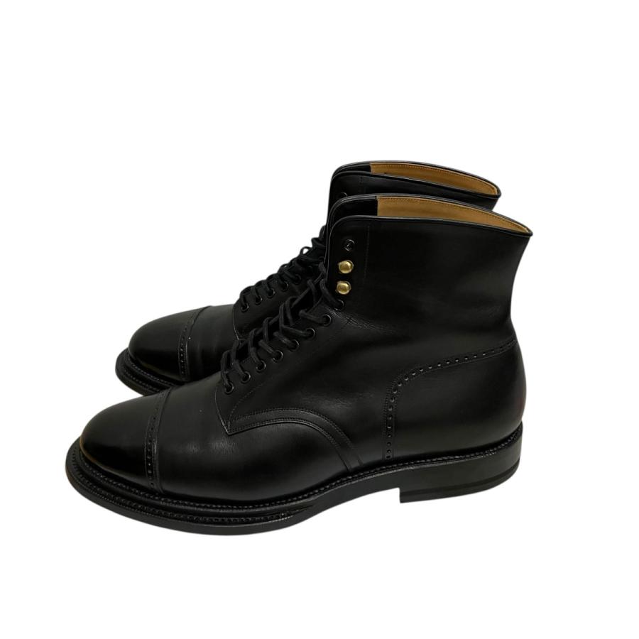 カルマンソロジー CALMANTHOLOGY POLICE BOOTS レザーレースアップブーツ A 6555 ブラック サイズ：UK7の画像