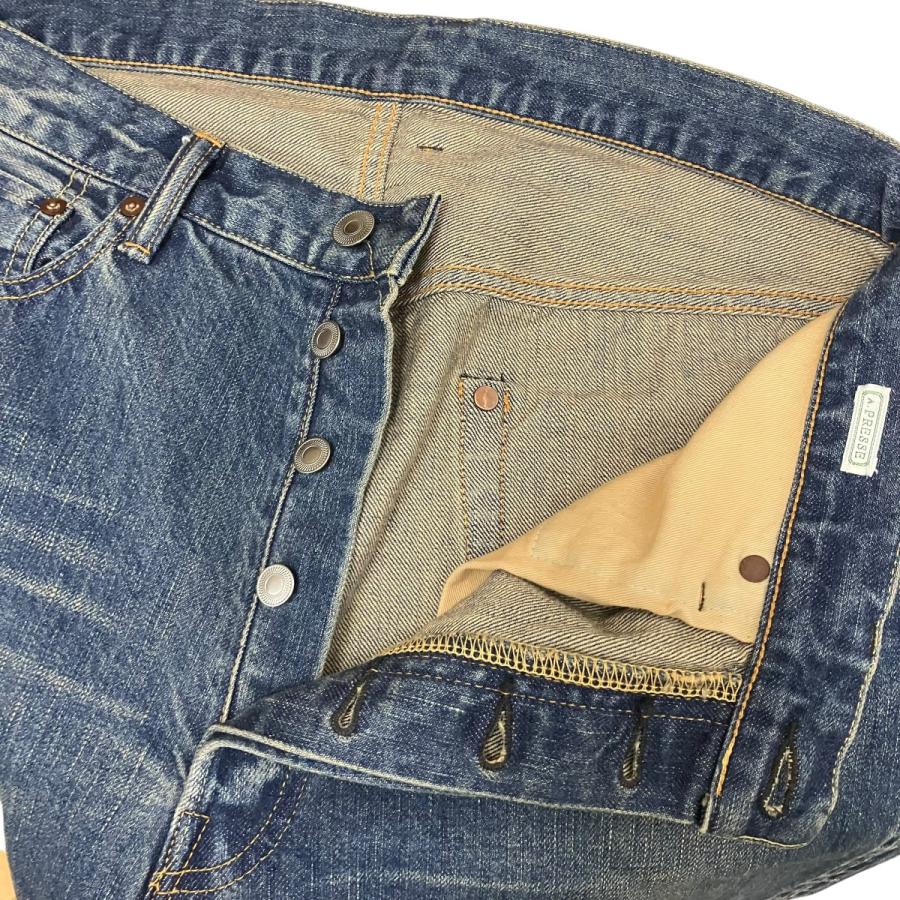 アプレッセ A．PRESSE Washed Denim Wide Pants デニムパンツ AP-4002 インディゴ サイズ：30x28の画像