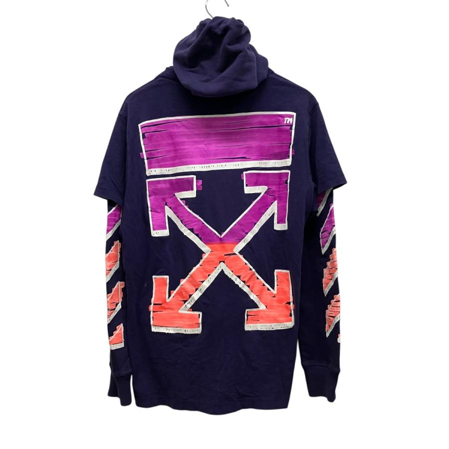 オフホワイト OFFWHITE レイヤードパーカーL 中古・古着通販 