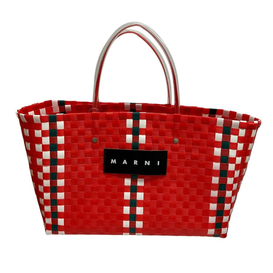 MARNI（マルニ） 【値下げ】MARNI チェックハンドカゴバッグ レッド