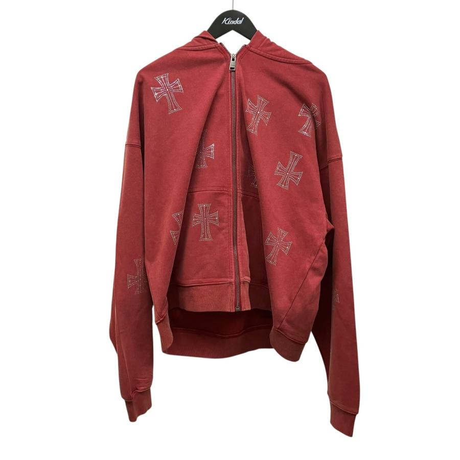 UNKNOWN LONDON クロスラインストーンパーカー 赤 レッド セール UNKNOWN LONDON（アンノウンロンドン） 【値下げ】Unknown LONDON