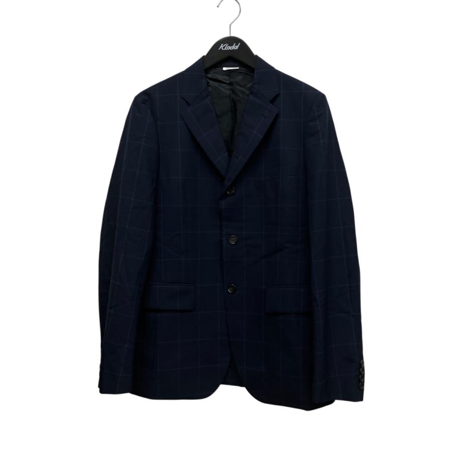 꼼데가르송 オムドゥ COMME des GARCONS HOMME DEUX 26SS チェックテーラードジャケット DQ-J029 ネイビー