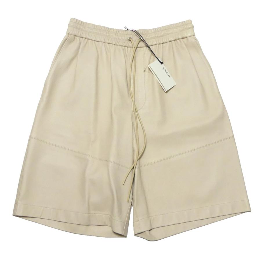 AURALEE 20SS LAMB LEATHER SHORTS ナッパラン加工 ラム レザー AURALEE 20SS LAMB LEATHER SHORTS ナッパラン加工 ラム レザー