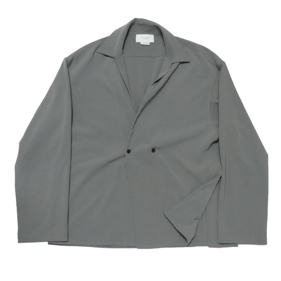 YOKE 20SS SHIRTS CARDIGAN シャツ カーディガン ダブル ジャケット グレー サイズ：S (原宿キャットストリート店
