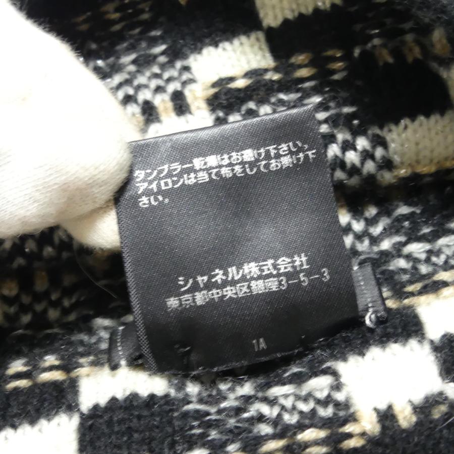 CHANEL シャネル ココマーク ツイード ラメ カシミヤ混 ビーニーニット 