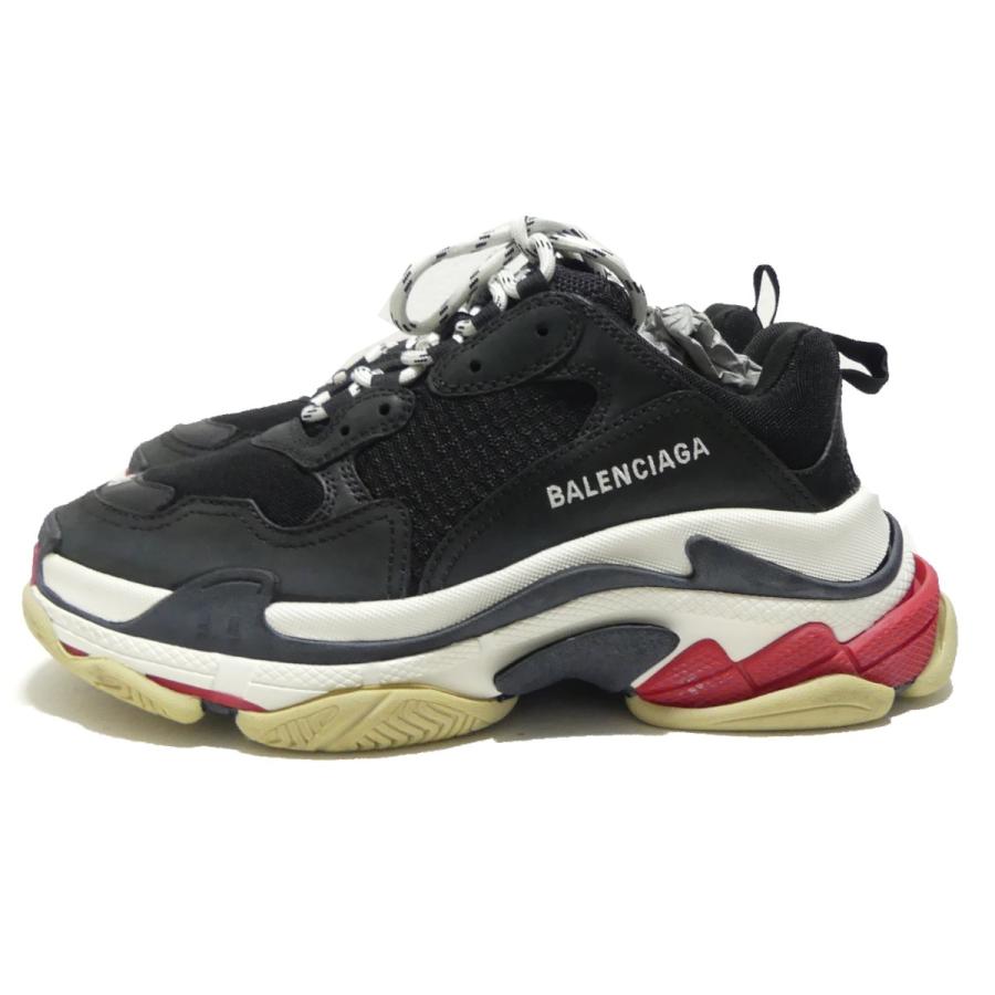 BALENCIAGA トリプルS フェイクレザー×メッシュ スニーカー ブラック 