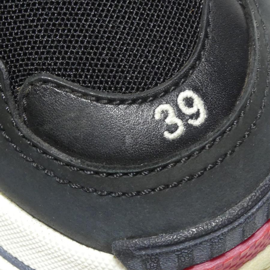 BALENCIAGA トリプルS フェイクレザー×メッシュ スニーカー ブラック 