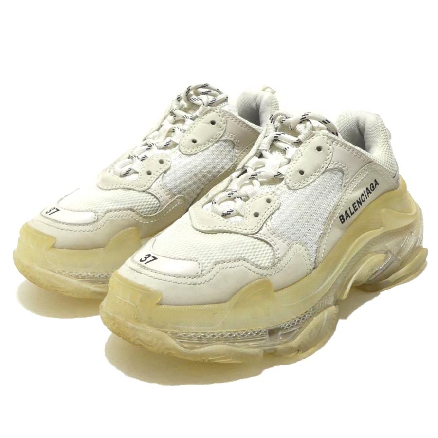 値下げ】BALENCIAGA トリプルS メッシュ×レザー スニーカー アイボリー 