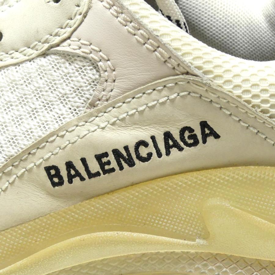 値下げ】BALENCIAGA トリプルS メッシュ×レザー スニーカー アイボリー 