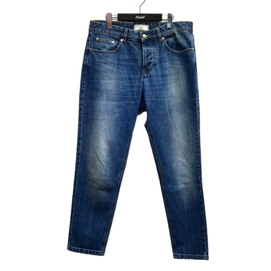AMI Alexandre Mattiussi ウォッシュド テーパードデニムパンツ