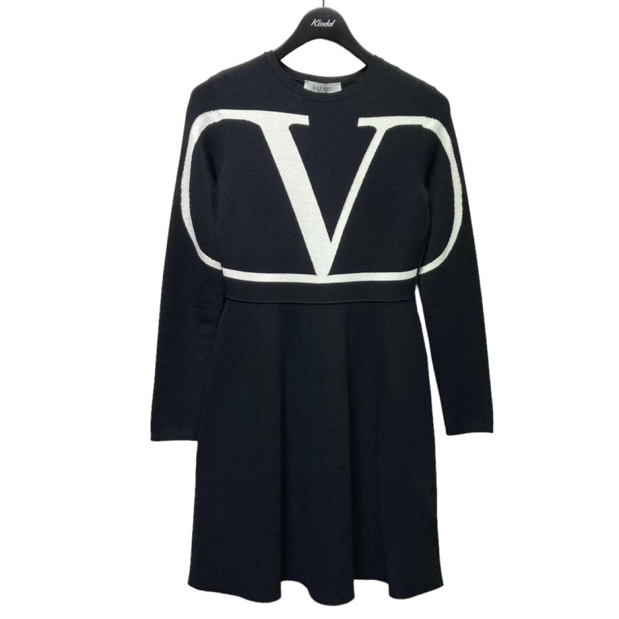 VALENTINO 【値下げ】VALENTINO ロゴ ニットワンピース SB3KD01P4SA 