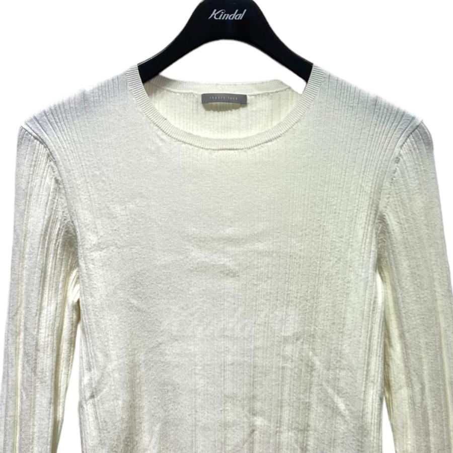 【値下げ】Theory Luxe 23SS　Snow Coz　リブニットカットソー　3101710 アイボリー サイズ：38 (EC)｜kindal｜03