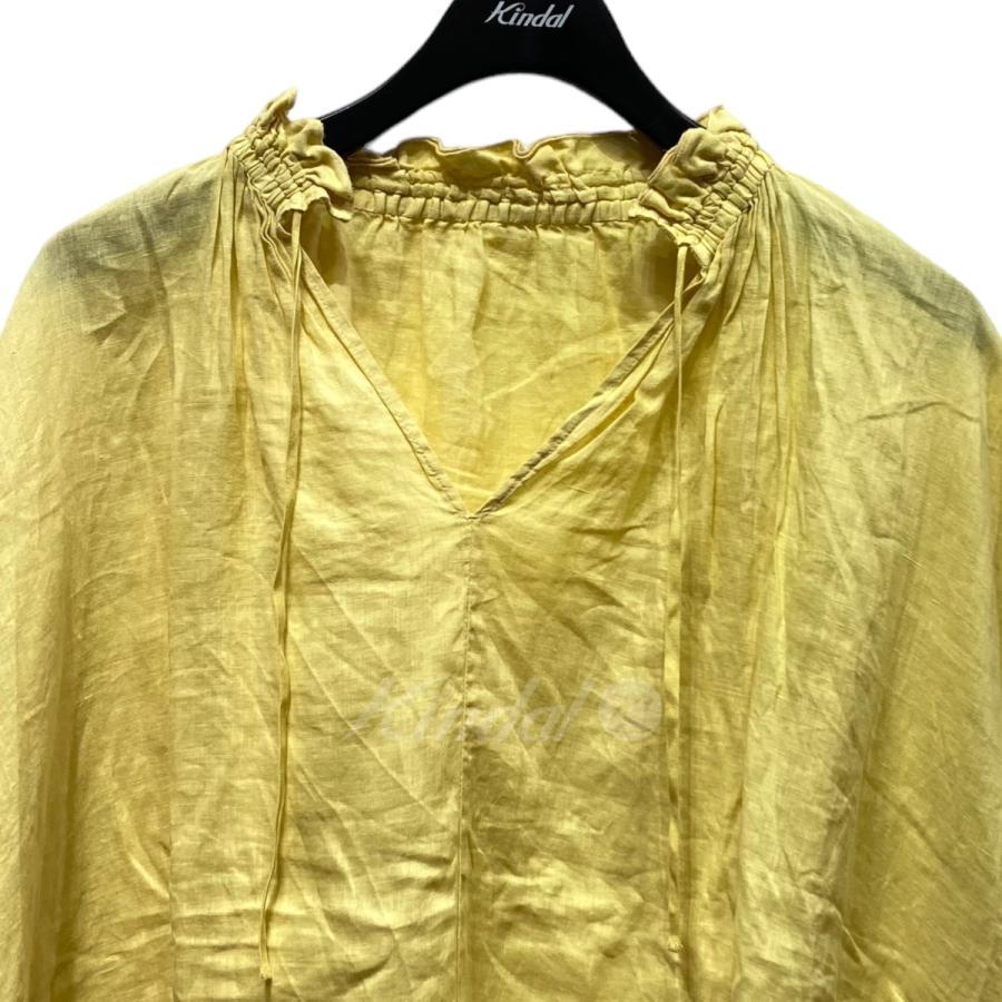 値下げ】nest Robe 21SS リネンフリルチュニック 01212-1194 イエロー 