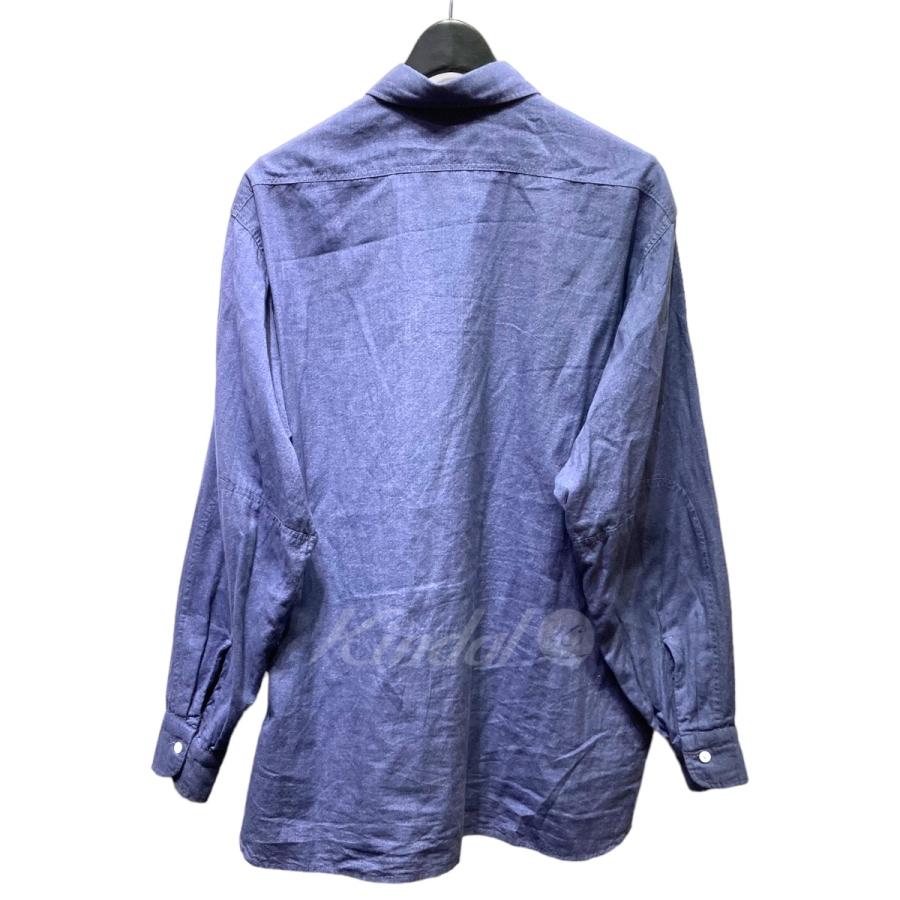 COMOLI 【値下げ】COMOLI 21AW ヨリ杢ワークシャツ U03-02005 ブルー  