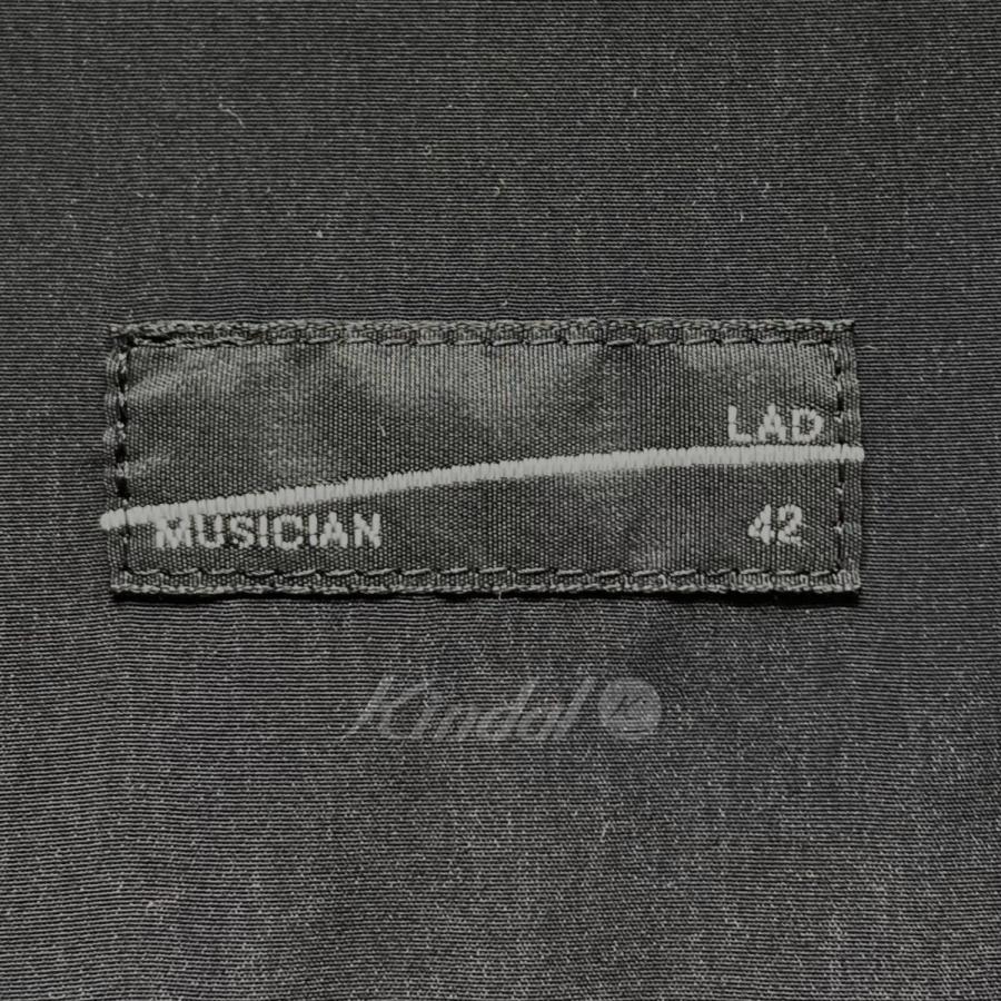 【値下げ】LAD MUSICIAN LONG SHIRT ロングシャツ 2320-104 ブラック サイズ：42 (EC)｜kindal｜07