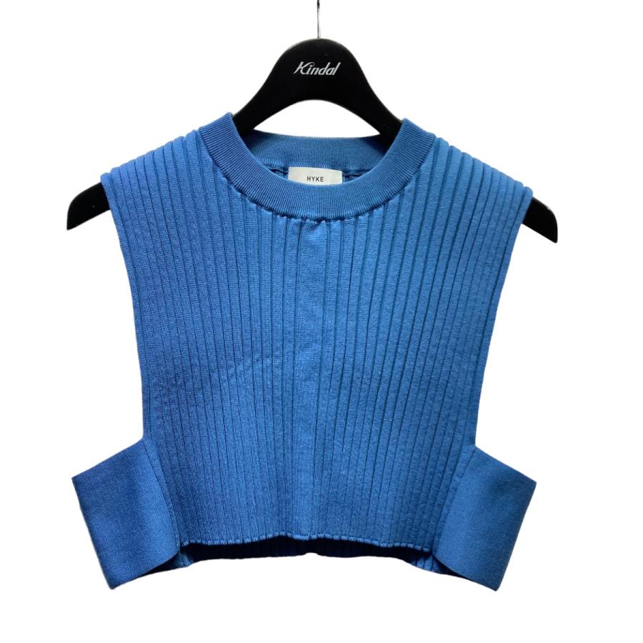 値下げ】HYKE 22AW／WIDE RIBBED CROPPED VEST ベスト 222-11296 