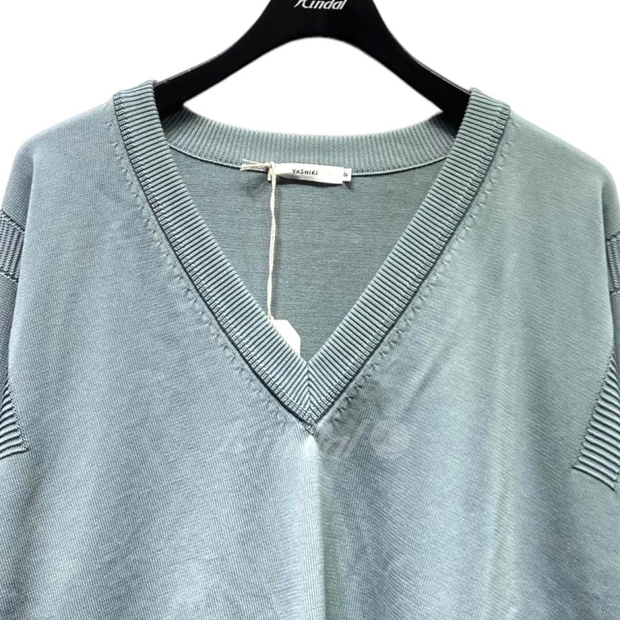 値下げ】YASHIKI ATTIC 別注 22SS Vネック ニットセーター YSK-22SS 