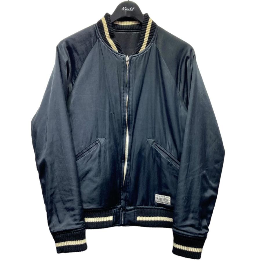 WACKOMARIA リバーシブルスカジャン　刺繍　ブルーブラック　Mサイズ WACKOMARIA リバーシブルスカジャン 刺繍 ブルーブラック M