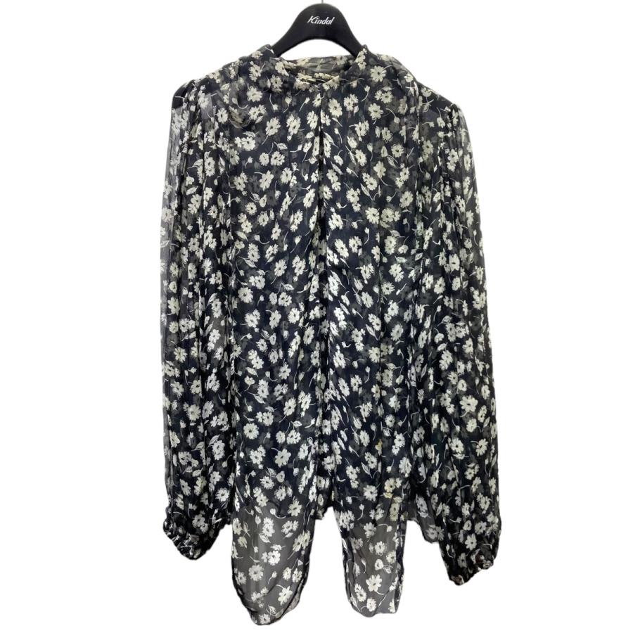 値下げ】DOLCE ＆ GABBANA 花柄 シースルーシャツ F7S30T ブラック 