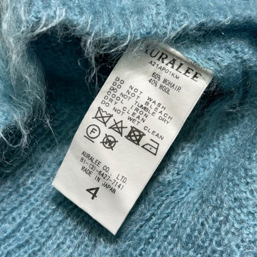 オーラリー auralee / ニットポロ / サイズ4/ブルー系