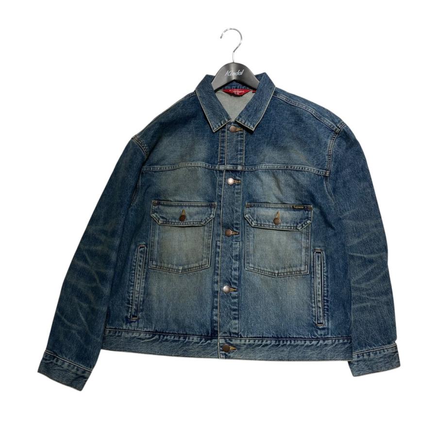 supreme 24aw ブラックデニムジャケット ダメージ加工 supreme 24aw ブラックデニムジャケット ダメージ加工