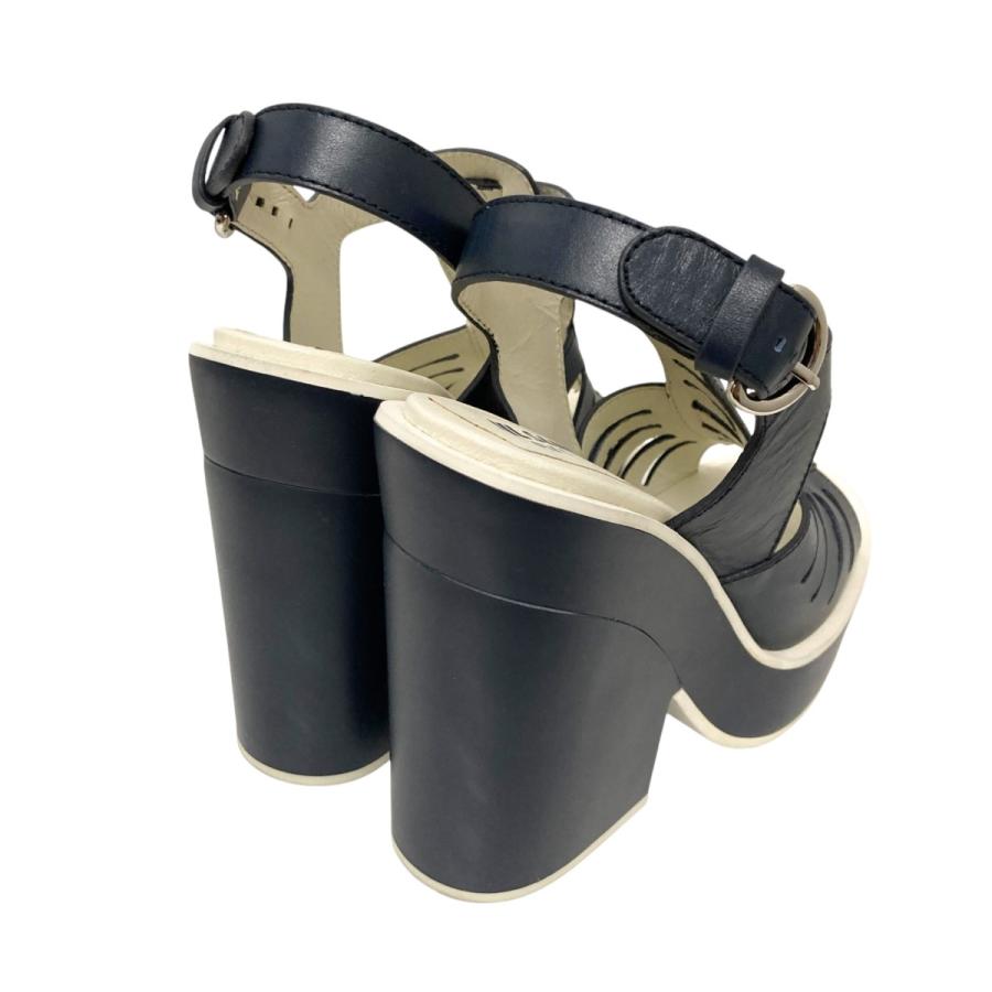 JIL SANDER NAVY サイズ38 JIL SANDER NAVY 【値下げ】JIL レザーサンダル ネイビー サイズ