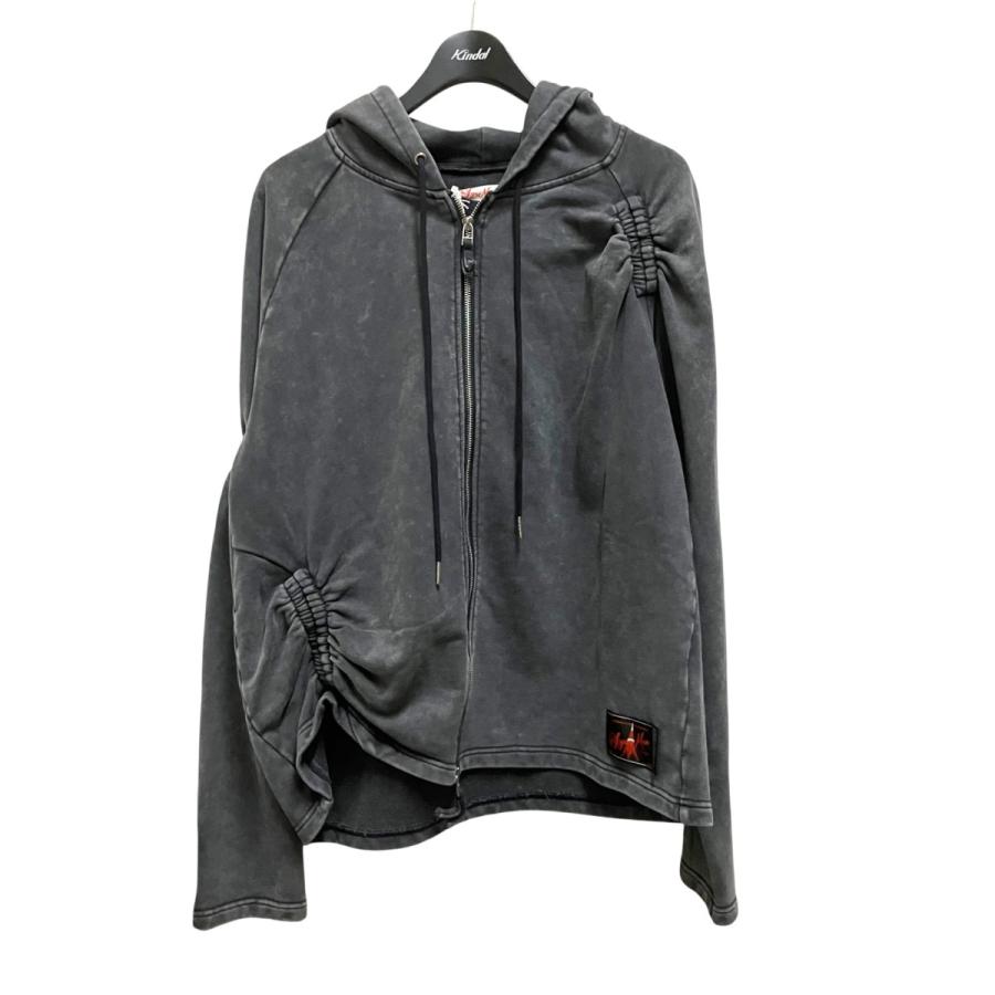 シュウマン SYUMAN． Wave gather Acid Hoodie ジップパーカー 25ss 