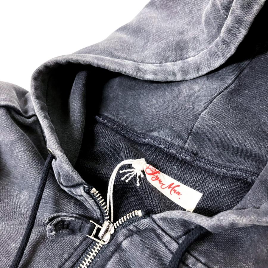 シュウマン SYUMAN． Wave gather Acid Hoodie ジップパーカー 25ss 