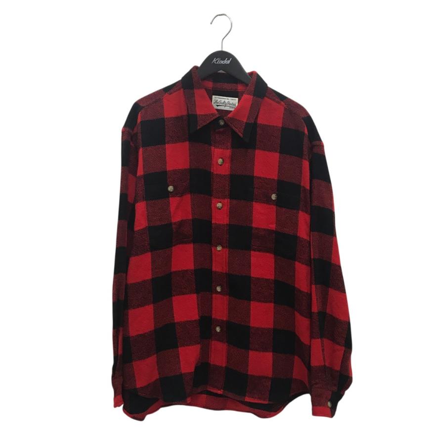 ワコマリア FLANNEL REGULAR COLLAR SHIRT L
