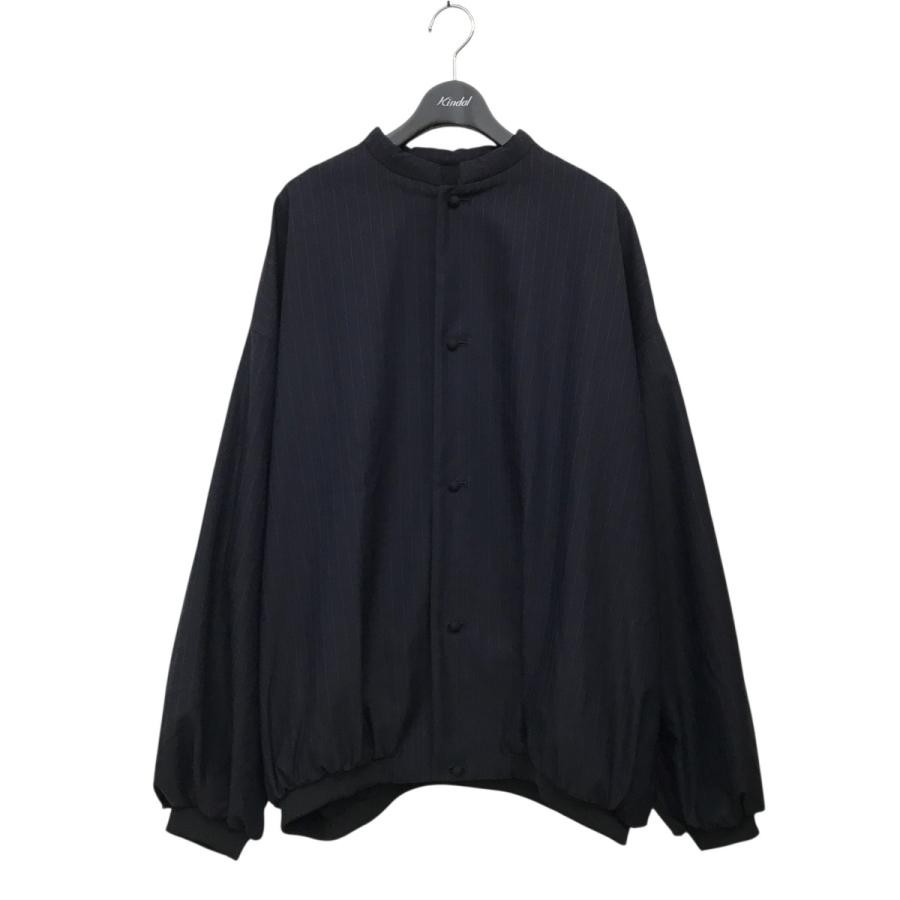 seya. セヤ Puffy Nehru blouson Worsted wool ストライプ ジャケット