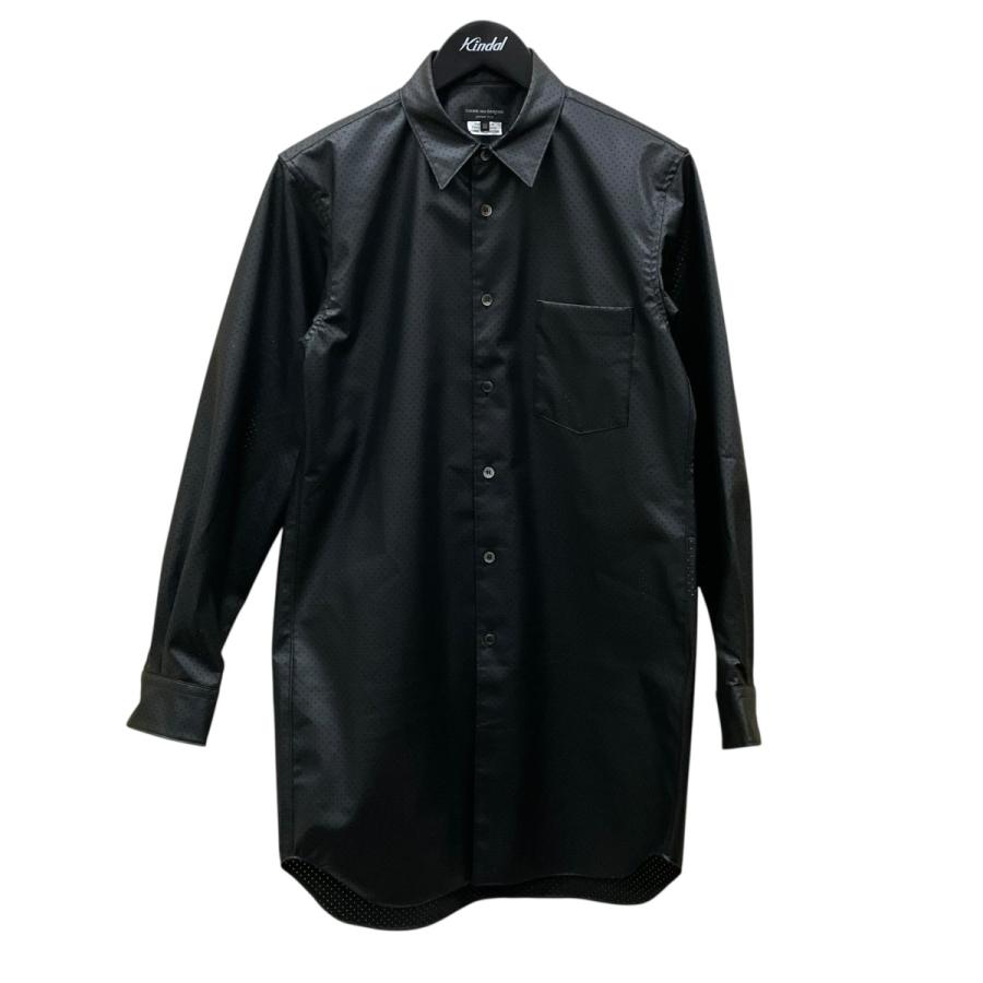 COMME des GARÇONS ファー付きブラックシャツ XS コムデギャルソン COMME des GARCONS *フェイクファースカート*XS黒