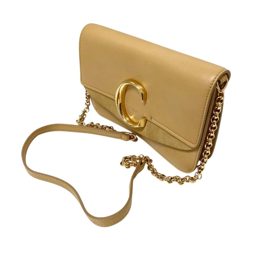 Chloe（クロエ） 【値下げ】Chloe チェーンショルダーバッグ ベージュ 